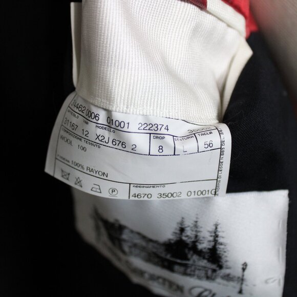 PAL ZILERI Concert SZ 46L Black Wool Sport Jacket Blazer Made in Italy - Picture 9 of 12